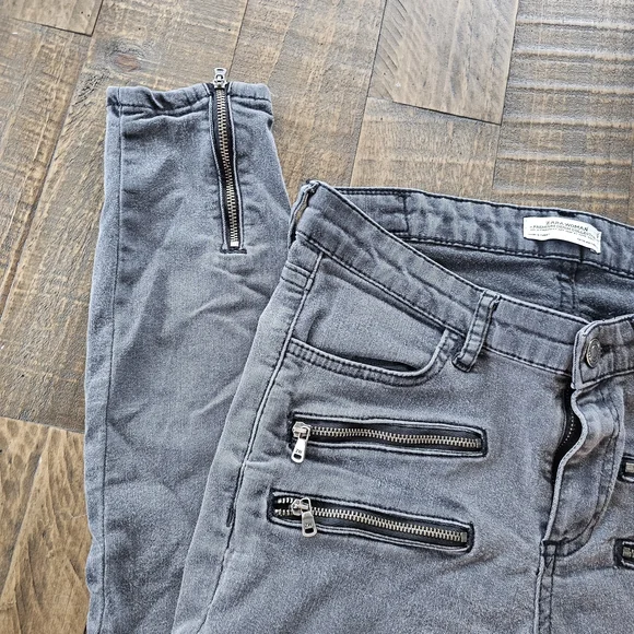 Zara Women's Skinny Jeans - Dark Gray - Picture 6 of 9